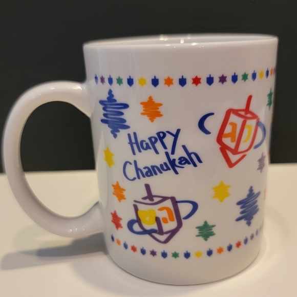 Happy Chanukah 10 oz Coffee mug designed by Susan Fisher Weis,  Rite lite Ltd. - Picture 2 of 8